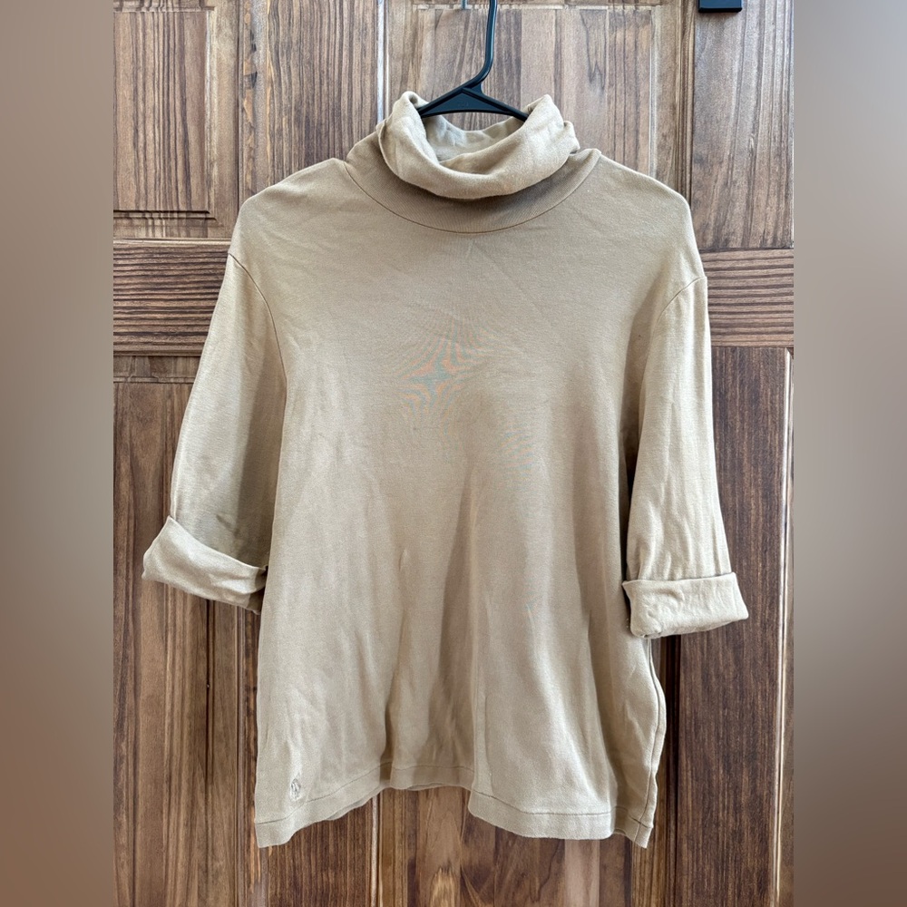 Ralph Lauren Camel Cotton Turtleneck